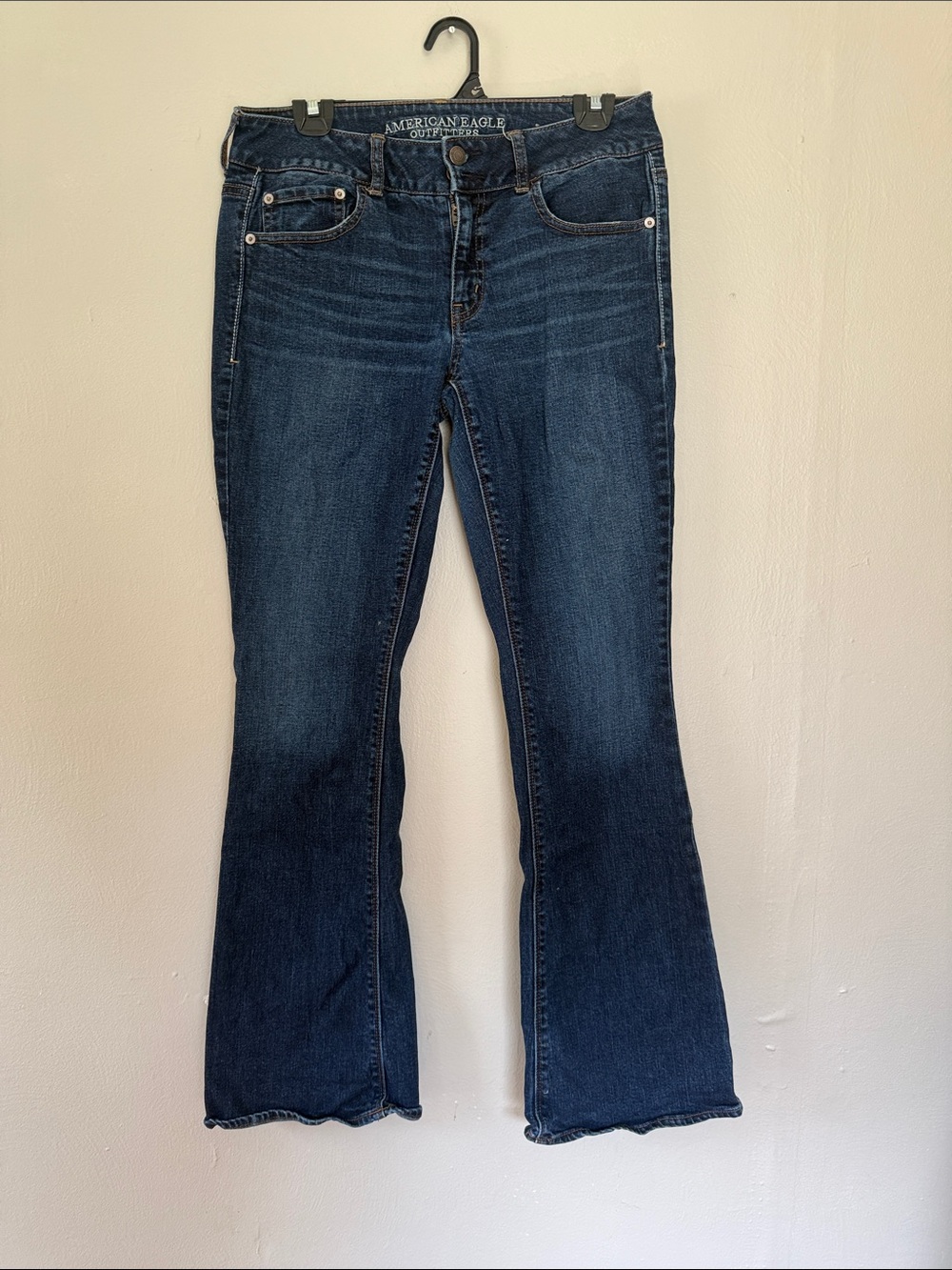 American Eagle Outfitters Dark Blue flare Leg Jeans 8